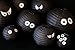 Just Artifacts Decorative Round Chinese Paper Lanterns 12pcs Assorted Sizes (Color: Black)