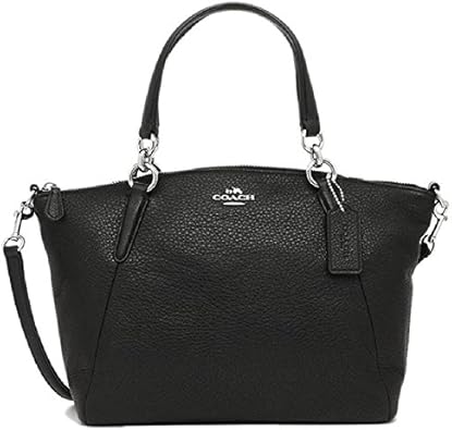 silver and black coach purse