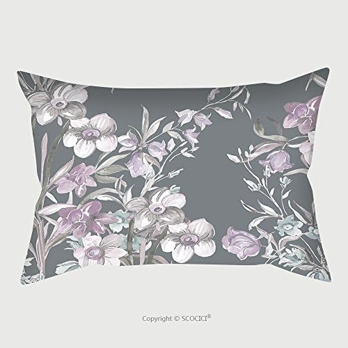 Custom Satin Pillowcase Protector Wildflowers Pattern 255020161 Pillow Case Covers Decorative