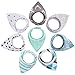 Baby Bibs,8 Packs Baby Bandana Drool Bibs, Unisex Stylish Design Bandana Bibs for Boys & Girls,Highly Absorbent, Soft 100% Organic Cotton,Teething Bibs with Adjustable Snaps