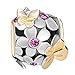 Third Time Charm Jan-Dec Birthday Flower And Butterfly Charm Beads For Charm Beacelets