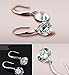 Hosaire Dangle Earrings Women's Silver Earings Drop Shiny Cubic Zirconia Studs Hypoallergenic for Girls