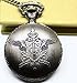 OliaDesign Anime Cosplay Kuroshitsuji Butler Sebastian Black Pocket Watch with Full Hunter Case Steampunk Design