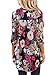 Chase Secret Womens Floral Printed V Neck Loose Caual Cuffed 3 4 Sleeve Blouses X-Large Dark Blue
