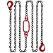 Mophorn Chain Sling, 5/16 Inch x 5 Ft Double Leg Lifting Chains with Grab Hooks, 3 Ton Capacity Lifting Slings, G80 Alloy Steel Double Leg Slings