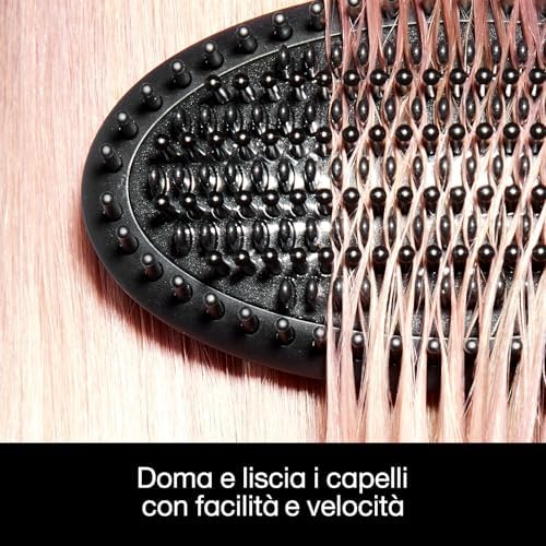 glide, Spazzola Lisciante per Capelli Professionale Anticrespo, Nero
