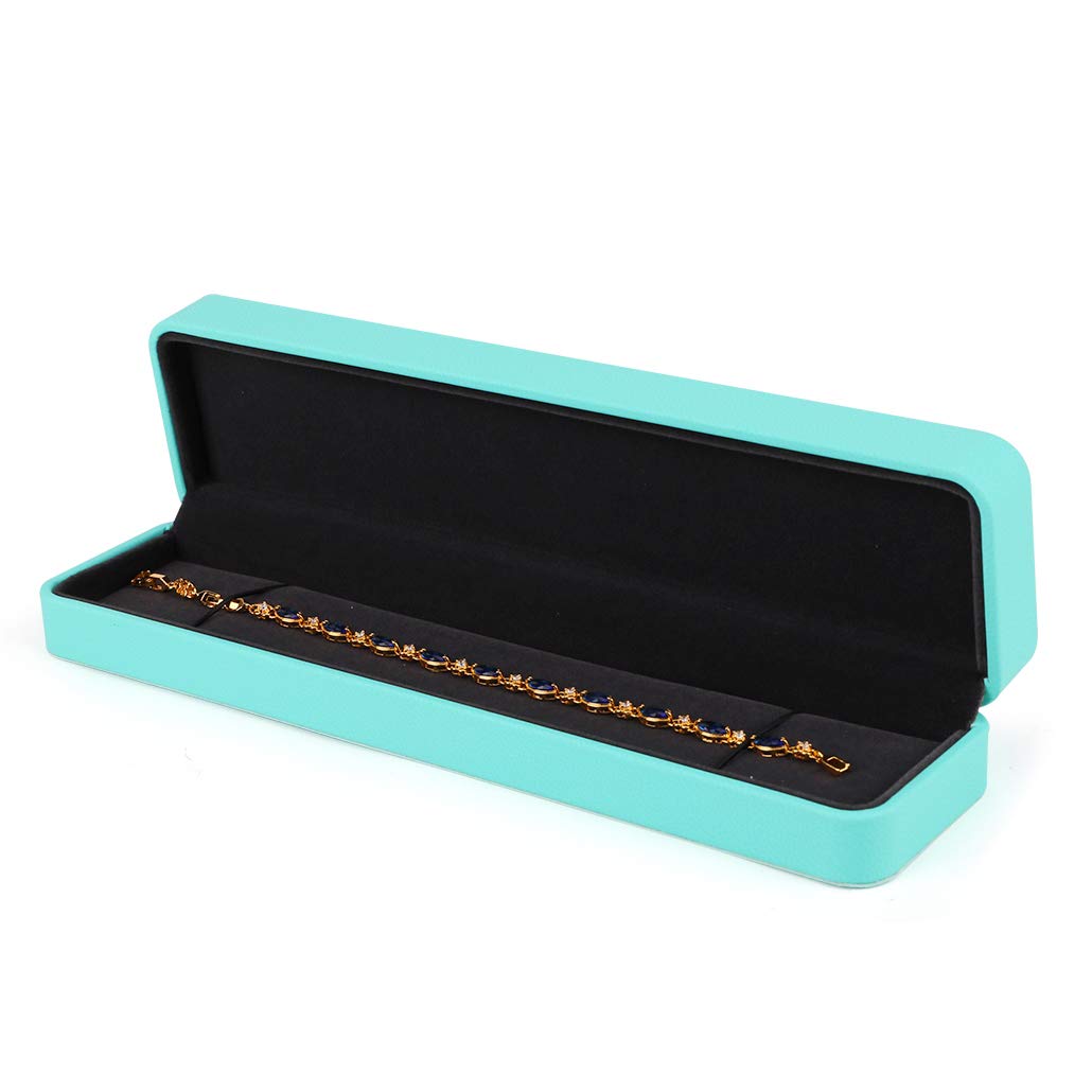 iSuperb Jewellery Box PU Leather Jewelry Organizer Green Jewelry Storage Portable Small Travel Necklace Bracelet Earring Kraft Organizer Box for Journey-Rings, Necklaces, Bracelets, Earrings