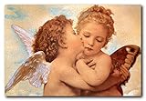 William-Adolphe Bouguereau The First Kiss Picture Wall Decor Art Print Poster (16x20)