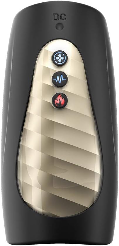MANWAND Pump One Suction Effect Male Stroker 3 Suction Modes & 7 Speeds Heating Function Phthalate-Free Soft Silicone Rechargeable via USB Black - Image 3