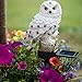 Evelots White Owl Solar LED Lawn & Garden Light, Keep Birds & Squirrels Away