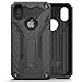 ZIZO Static Series for iPhone X case with Kickstand Military Grade Drop Tested Impact Resistant Heavy Duty Case iPhone Xs Black Black