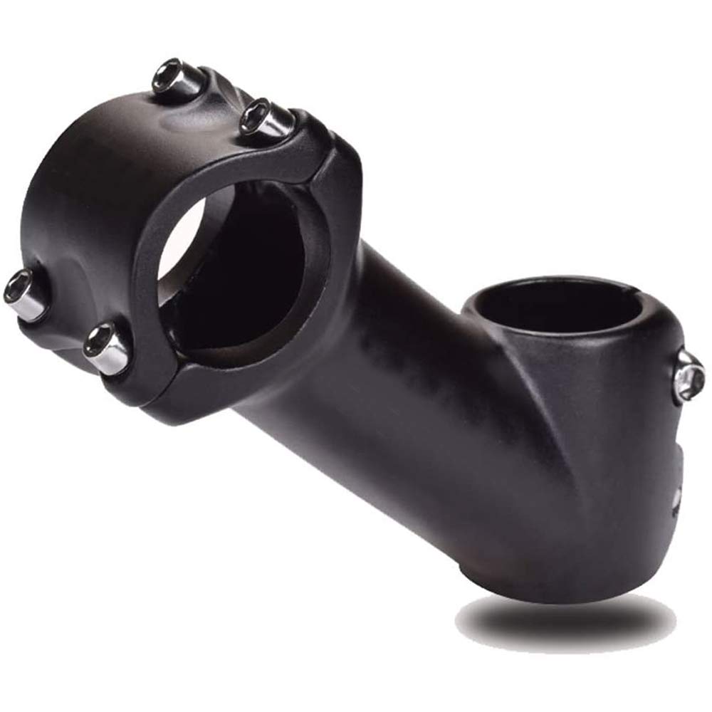 ANCLLO Bike Stem 31.8 90mm 45 Degree Bicycle Handlebar Stem Riser MTB Stem for Mountain Bike, Road Bike, Most Bicycle,(Aluminum Alloy, Black)
