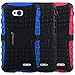 NECALON Fosmon [Rugged] LG Realm Case - HYBO-Ragged Heavy Duty Hybrid Protective Cover with Kickstand (Blue)
