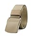 Mens Nylon Web belt 1.5in Width Military Belt Nicke Free With Plastic Buckles Outdoor Belt Croyote Brown JASGOOD