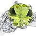 PEORA Peridot Ethereal Solitaire Ring for Women 925 Sterling Silver, Natural Gemstone, 0.75 Carat Round Shape 6mm, Comfort Fit, Size 7, Promise, Engagement, Statement Ring, August Birthstone Ring