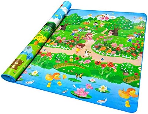 Baby Play Mat Crawling Mat Safety Baby's Forest & Botanical Garden Double-Sided Crawling Mat Kids Teepee Mat Portable Toddlers Infant Waterproof Non-Slip Kids Play Mat