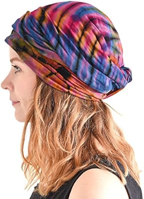 Casualbox Tie Dye Headband Hippie Bandana Head Wrap Cover Retro