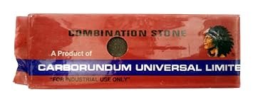 Carborandum Silicon Carbide Thermo 6-Inch Carborundum Combination Sharpening Stone (Multicolor)