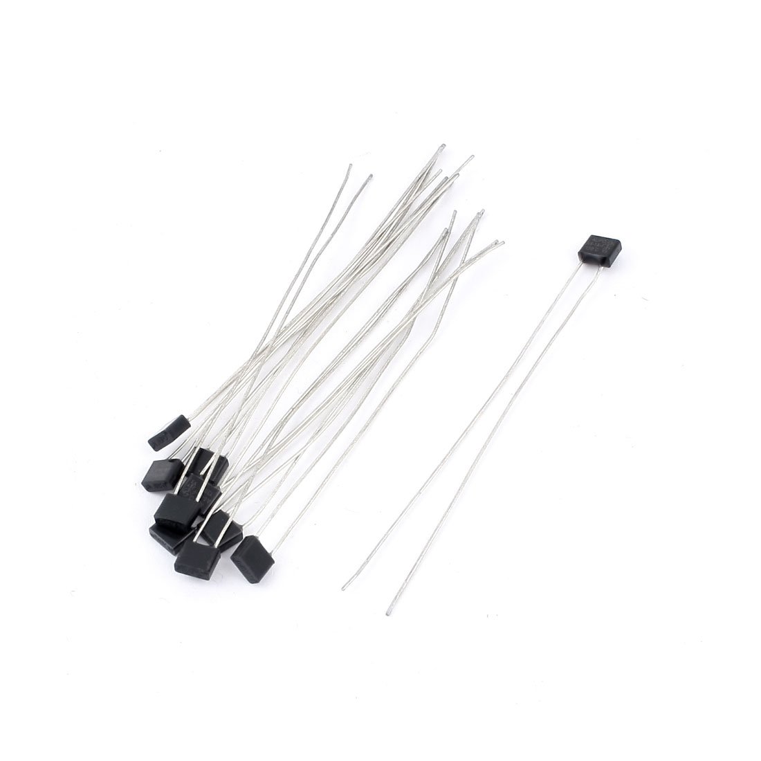 sourcing map 10 Pcs 130 Celsius Degree Motor Temperature Thermal Fuse IC 250V 1A