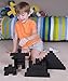 Premium Big Briks Black Basic Builder Set #1 - 84 Pack - (Big LEGO DUPLO Compatible) - Large Pegs