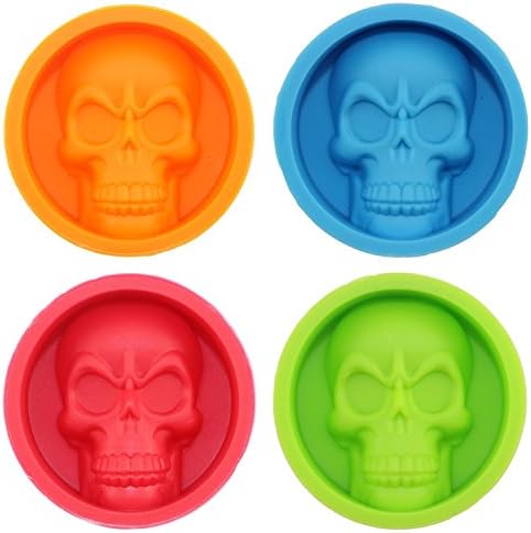 Halloween Skeleton Skull Head Silicone Chocolate Candy Muffin Molds