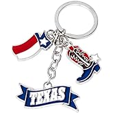 Lamatar1 Texas Souvenir Keychain Metalic