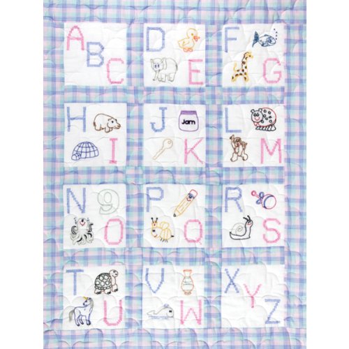 Jack Dempsey Stmpd Nursery Quilt Blocks 9 Inch X9 Inch -ABC