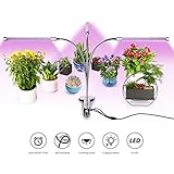 Grow Light, Belle 27W Timing 54 LED 5 Dimmable Levels Plant Grow Lights for Indoor Plants with LED Lamp Bulbs Spectrum, 3 6 12H Timer, 3 Switch Modes, Silver