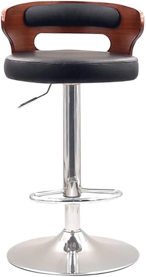 DERTL Höhenverstellbarer Hocker Leder, hoher Hocker, runder