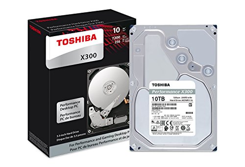 Toshiba HDWR11AXZSTA X300 10TB Performance & Gaming Internal Hard Drive 7200 RPM SATA 6Gb/s 256 MB Cache 3.5"