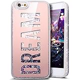 iPhone 6S Case,iPhone 6 6S Liquid Glitter Case,PHEZEN Luxury Diamond Hybrid Bling Soft TPU Bumper with Rose Gold Plating Dream Mirror Back Quicksand Flowing Floating Hard Case for iPhone 6/6S 4.7