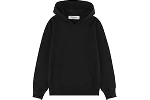 Kid Nation Kids' Soft Brushed Fleece Casual Basic Pullover Hooded Sweatshirt Hoodie for Boys or Girls 4-12 Years