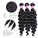 VRVOGUE Deep Wave (18 20 22 24) Brazilian Human Hair Bundles 100% Unprocessed Brazilian Virgin Human Hair Bundles Natural Color Hair Weave Human Hair Extensions