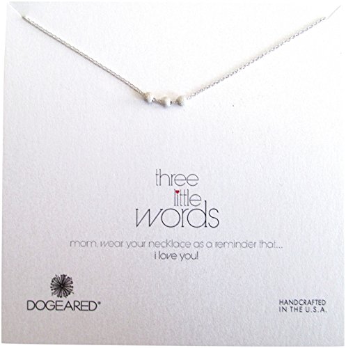 Dogeared Mom Three Little Words Stardust Beads Boxed Necklace (Sterling Silver)