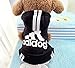 Idepet(TM) Adidog Pet Dog Cat Clothes 4 Legs Cotton Puppy Hoodies Coat Sweater Costumes Dog Jacket (L, Black)