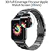Hianjoo Tempered Glass Screen Protector 3D Curved Full Coverage Anti-Scratch Compatible with Apple Watch 42mm Series 3/2/1 - Black Edge [2-Pack]
