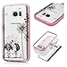 Galaxy S7 Edge Case (Not for S7) - Shock Absorption 2 in 1 Dual Layer High Impact Colorful Painting Detachable Hard PC Bumper + Soft TPU Rubber Skin Back Protective Cover by Badalink - Boy and Girl
