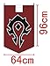 Magabee World of Warcraft Horde Alliance Badge Banner Flag Orc Emblem Poster (Red)