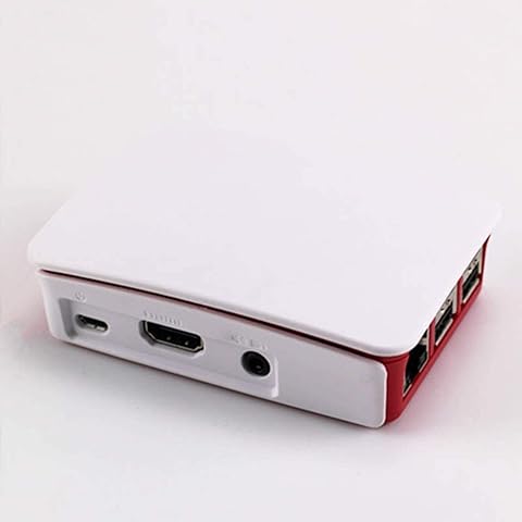 Kurphy Caja Oficial para Raspberry Pi 3 Modelo B + Caja de Aluminio Caja de Metal Rojo con Caja Negra para Caja RPI 3