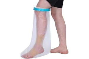 DUMSAMKER 2024 Upgraded 100% Waterproof Cast Cover for Shower Leg Adult, Reusable Cast Protector Bag for Foot, Leg Cover for Showering After Surgery, Watertight Seal to Keep Bandage Dry