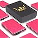 RFID Blocking Compact Wallet For Women, Made of Stylish Pink PU Leather With Aluminum Card Holder, In A Nice Gift Box