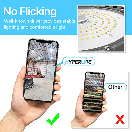 HYPERLITE UFO LED High Bay Light 100W 14,000LM (140LM/W) 110V Dimmable