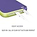 EXSEK Hybrid Ultra Slim 3 Color Case Shockproof [Anti-Slip] [Extra Front Raised Lip] Scratch Resistant Soft Gel Bumper Rugged Case for iPhone 5/5S (Purple)