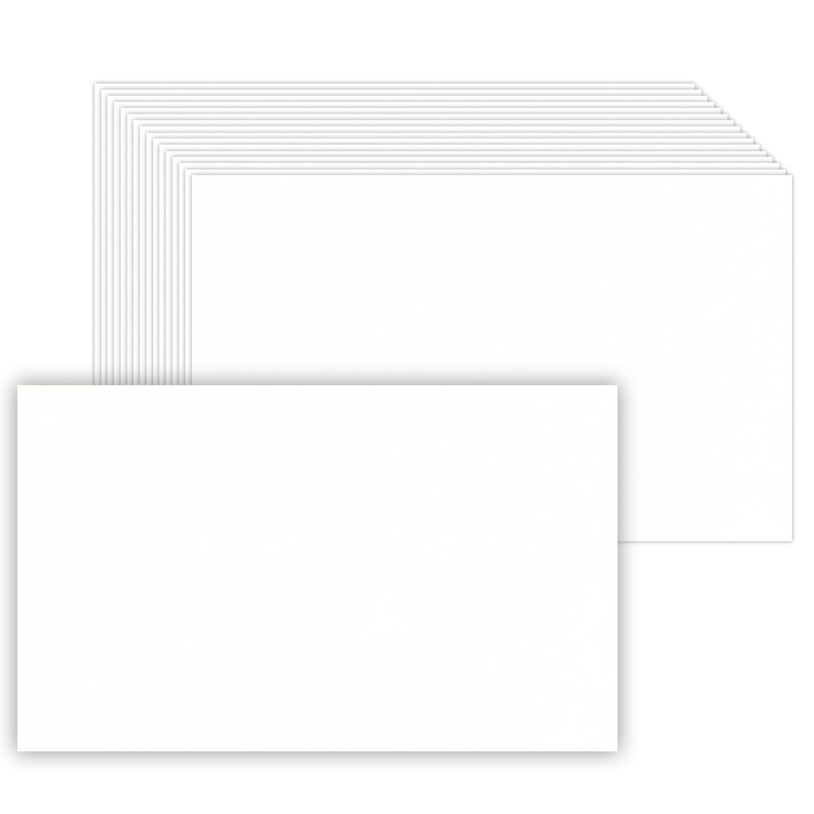 KTFNOMES 50 Pack 5.5x8.5 White Blank Cardstock Paper - 80lb Flat Cards Stock Printer Paper for DIY Invitations, Note, Greeting, Table Cards - Writing, Stamping, Painting, Drawing
