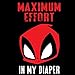 Feisty and Fabulous Maximum Effort in My Diaper, Spoof Bodysuit, Black, 0-3 mo