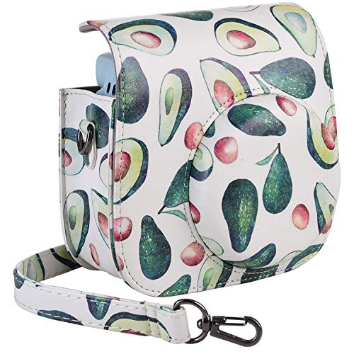 Katia Camera Case Bag Compatible for Fujifilm Instax Mini 9 Instant Film Camera, Also for Fujifilm Instax Mini 8 Instant Film Camera, with Accessories Pocket and Strap - Avocado