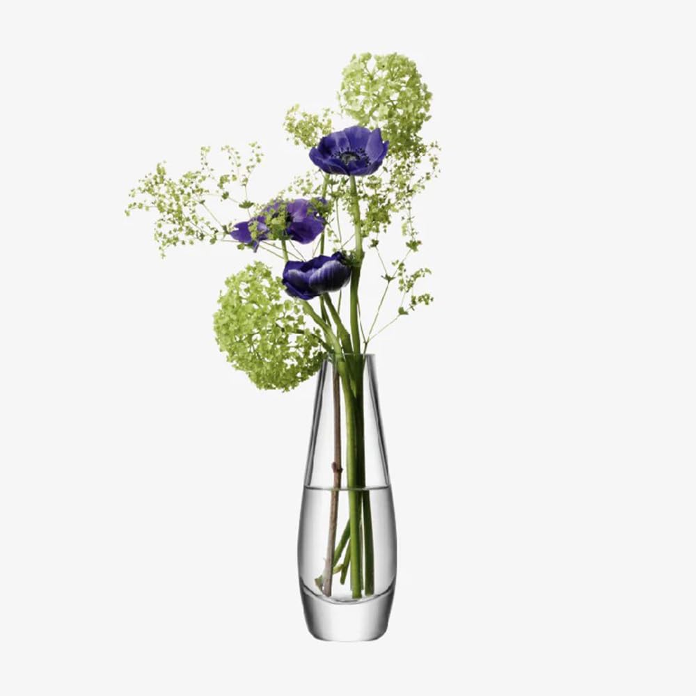 LSA International Flower Single Stem Vase H17cm Clear| 1 Unit | Mouthblown & Handmade Glass | FW04