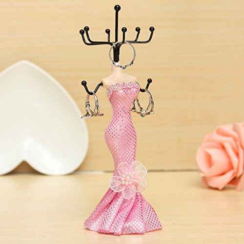 Charminer Mannequin Dress Jewelry Stand Earring Necklace Holder Display Stand Evening Dress Lady Figure