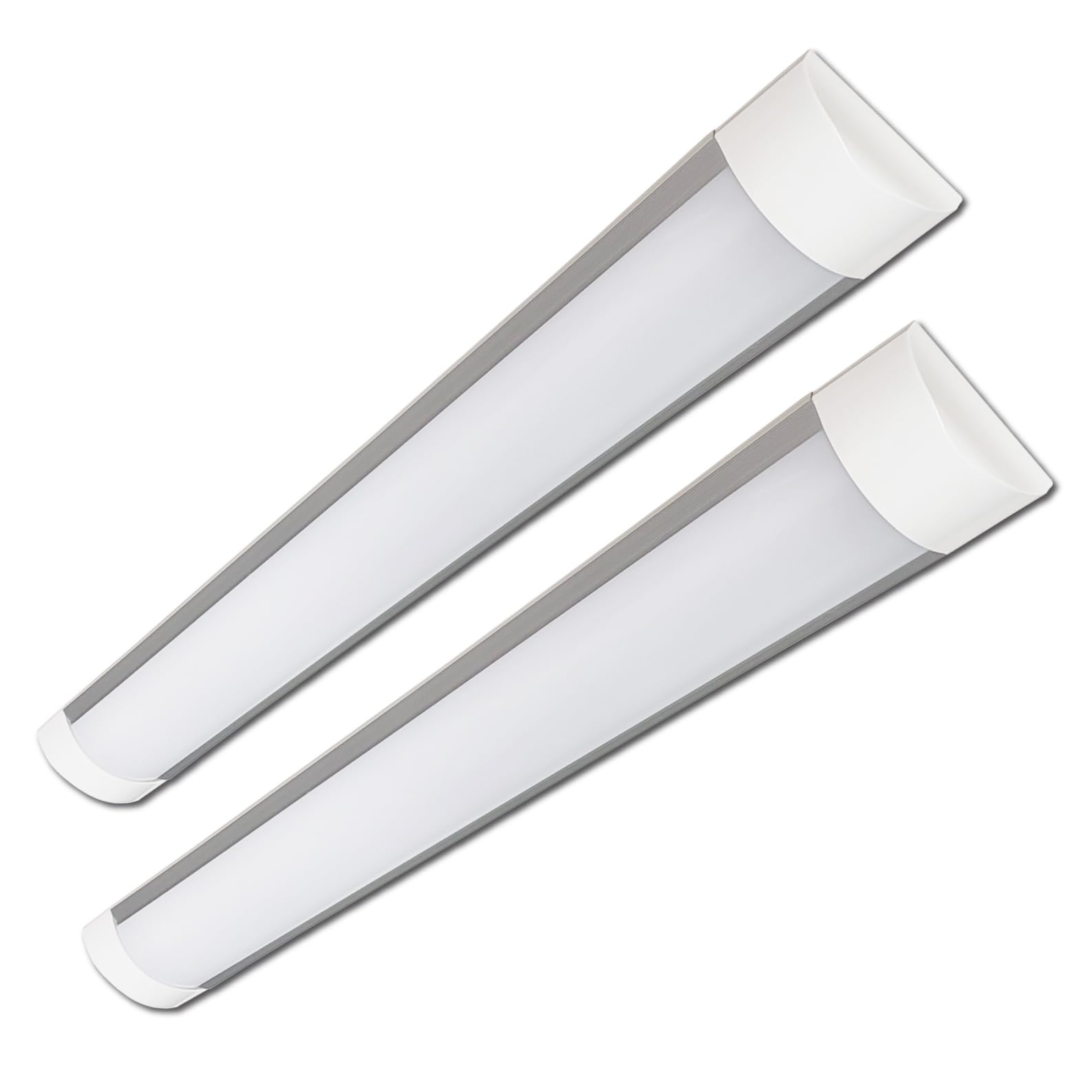 Pack of 2 Wet Room Lights LED 120 cm 40 W, Cool White Colour (6500 K), 4000 Lumen, Integrated LED Tube T8