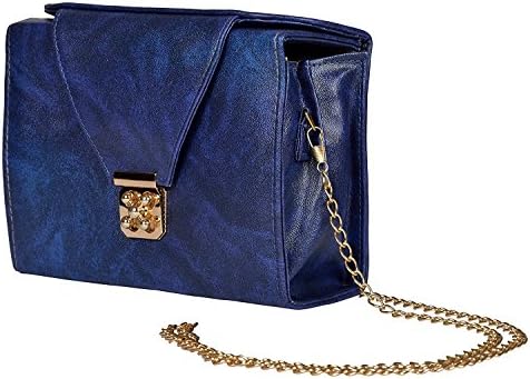 Diwali Gifts Chic Party Clutch Women's Sling Bag Crossbody Shoulder Brown Bag with Removable Chain Strap